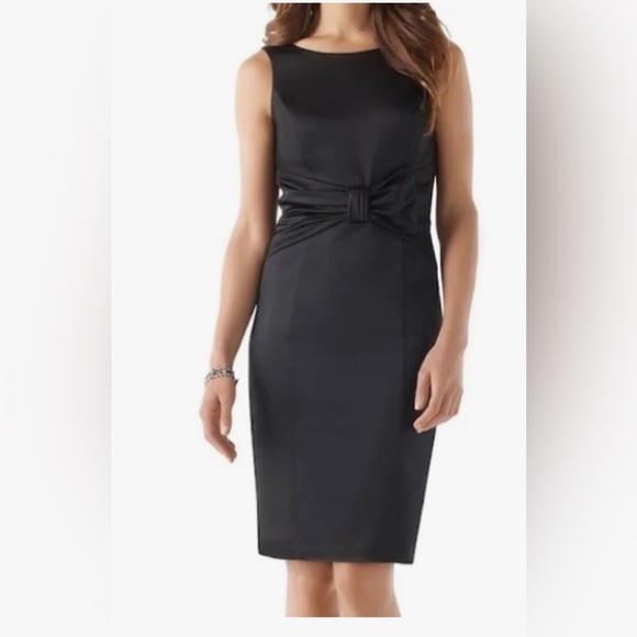 NWT White House Black Market Classic Black Cocktail Dress Size 0 - Picture 1 of 5